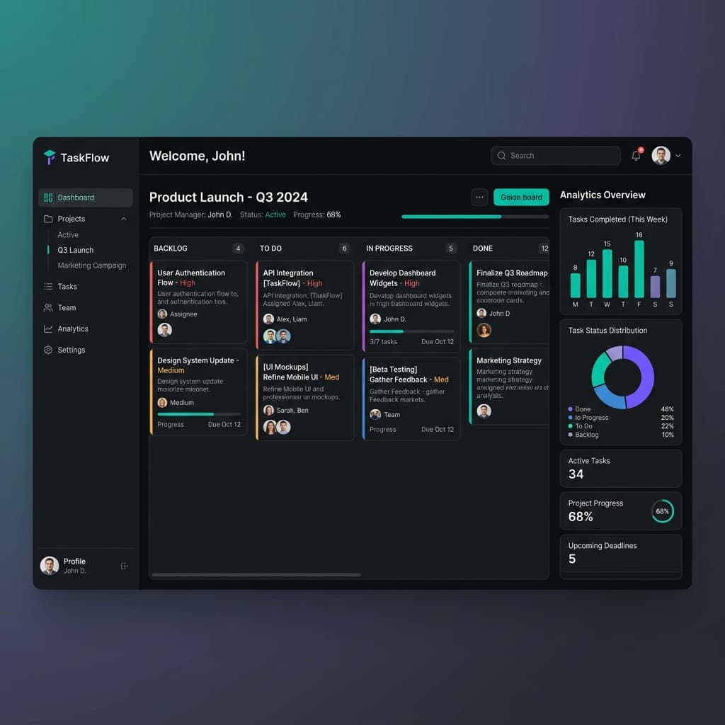 TaskFlow Dashboard